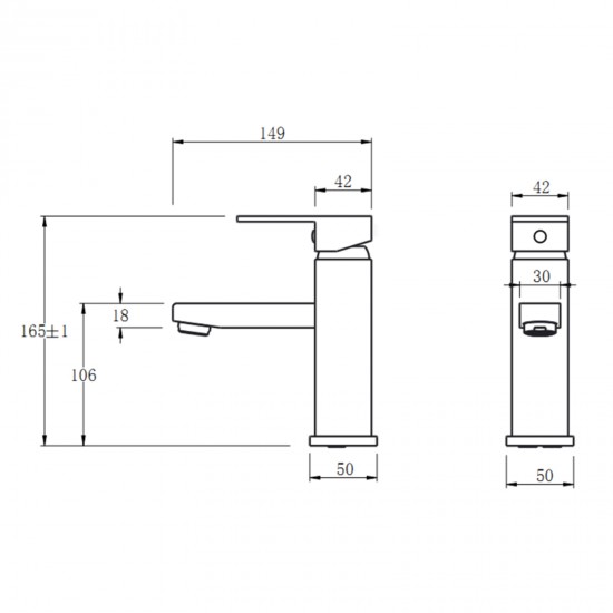 Ottimo Nero Black Basin Mixer Tap Black Taps Bathroom Tapware